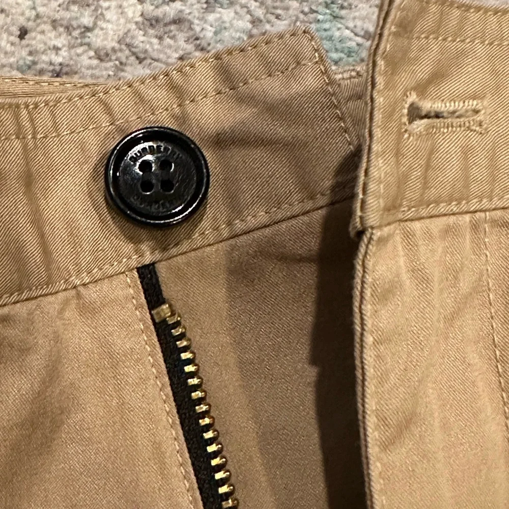 9. BURBERRY Boys Logo Patch Cargo Khaki Pants